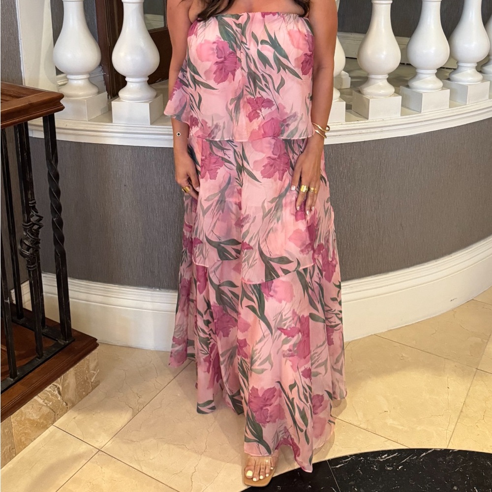 Petal & Pup Pink Floral Maxi Dress